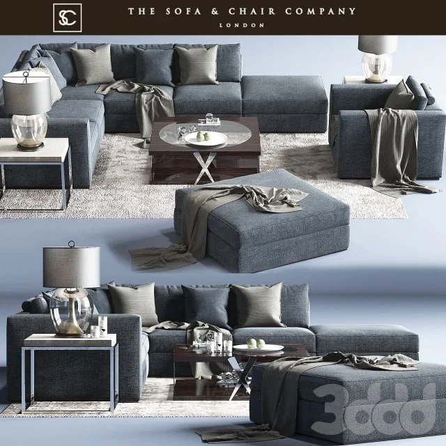Braque Large Sofa_Concave Brass_Horizon Square_Carpet_The sofa and chair company